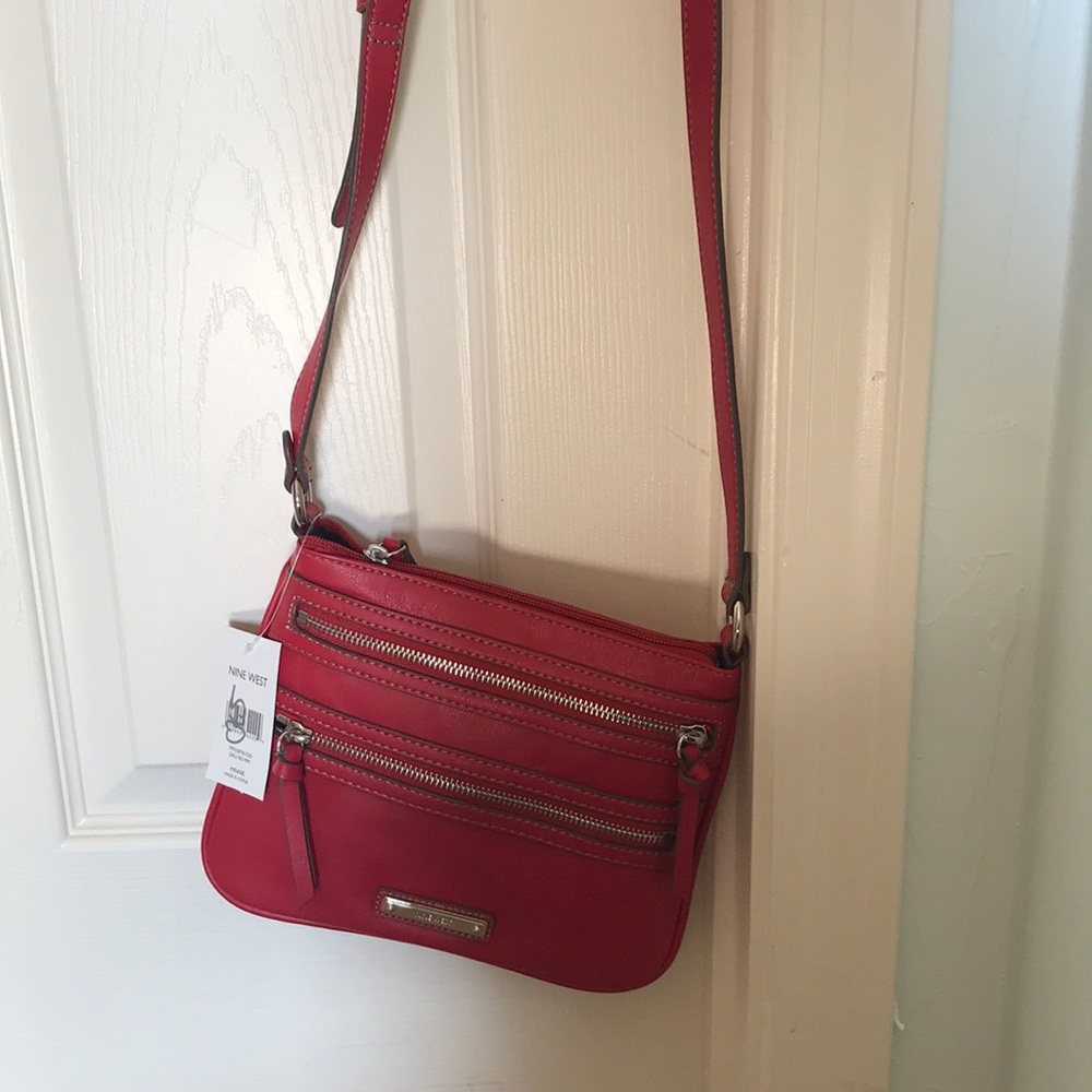 Red Nine West purse.